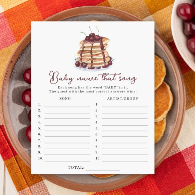 Papier Pancakes baby shower Nom du jeu de chanson (Créateur téléchargé)