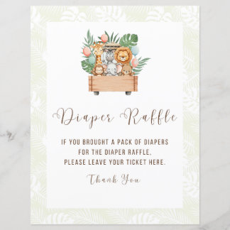 Papier Pancarte de tirage au sort de couches pour Baby Sh