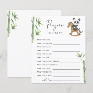 Papier Panda ours Prières de baby shower pour bébé