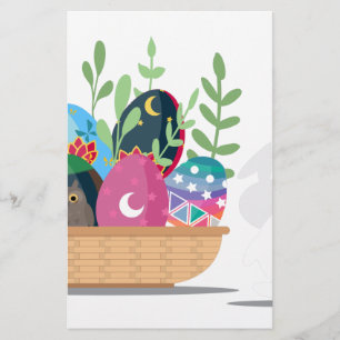 Papier panier de lapin de pâques
