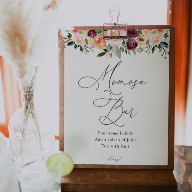 Papier Panneau de bar Momosa pour le thé (Créateur téléchargé)