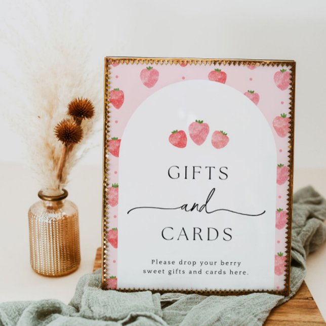 Papier Panneau de cadeaux de fraise | Panneau de fraise  (Créateur téléchargé)