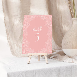 Papier Panneau de numéro de table de mariage victorien ro