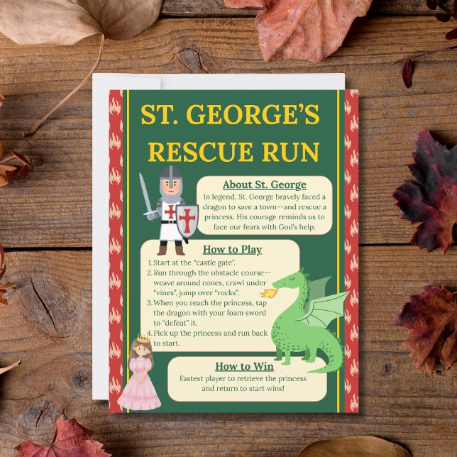 Papier Panneau du jeu St. George Rescue Run (Créateur téléchargé)