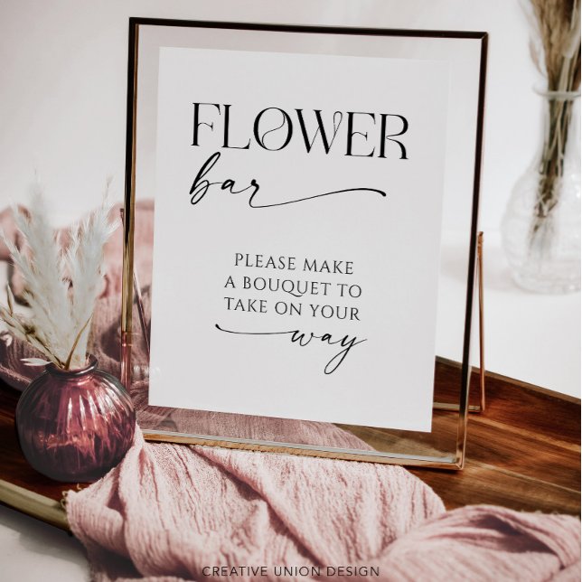 Papier Panneau Flower Bar Fête des mariées Faveurs (Créateur téléchargé)