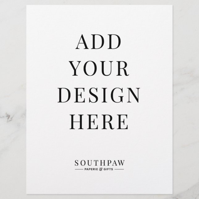 Papier Panneau Mariage 8,5 x 11 pouces - impression perso (Devant)