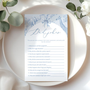 Papier Papa plaisante Toile de Jouy Safari jeu de baby sh