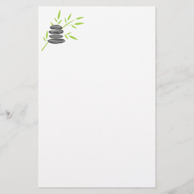Papier papeterie du logo en pierre zen personnalis (Devant)
