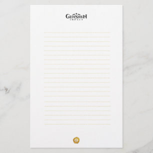 Papier papeterie Geo Genshin Impact
