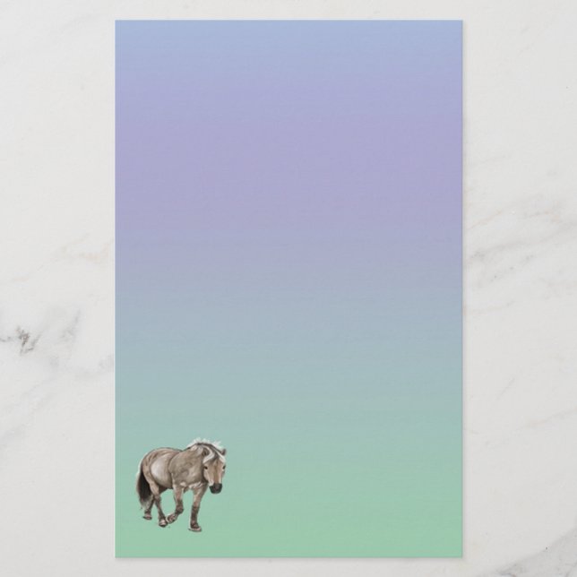 Papier papeterie Pony Horse Pastel (Devant)