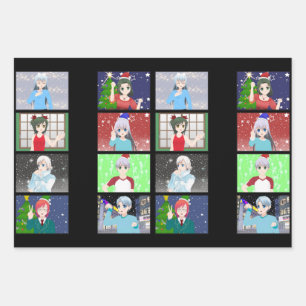 Papier papier d'emballage Noël/Vacances style Anim