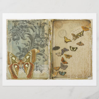 Papier papier du journal de la papillon et du papi