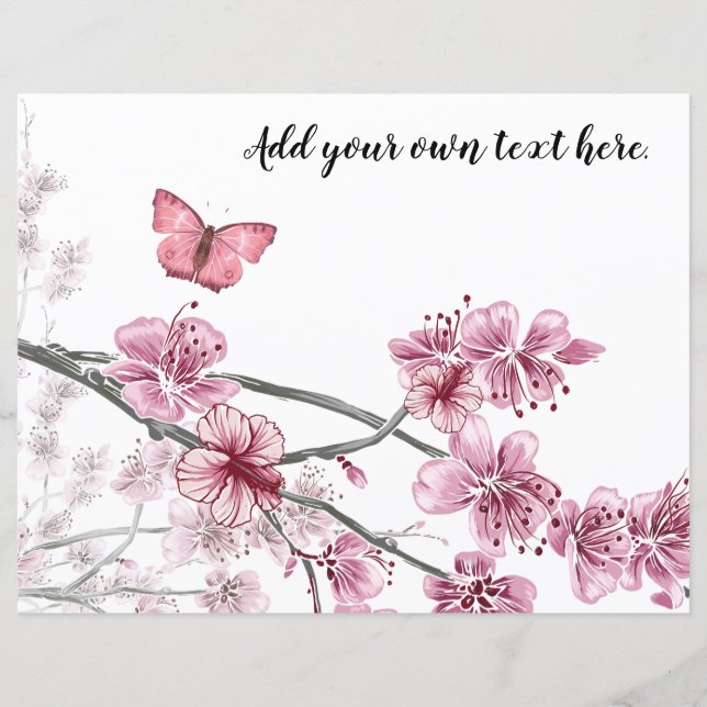 Papier papier du journal des papillons Hibiscus ro (Devant)