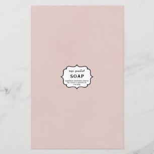 Papier papier enveloppé de savon rose