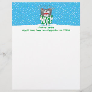 Papier Papillon Christmas Caroler BW