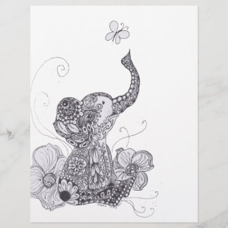 Papier Papillon éléphant