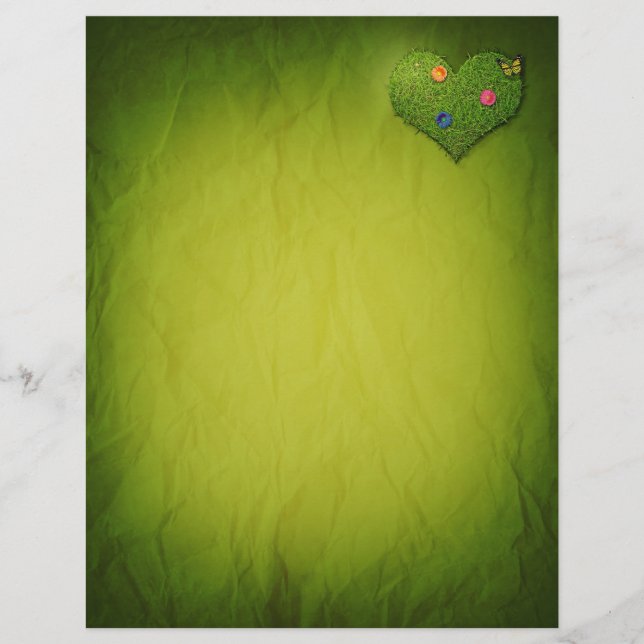 Papier Papillon en forme de coeur (Devant)