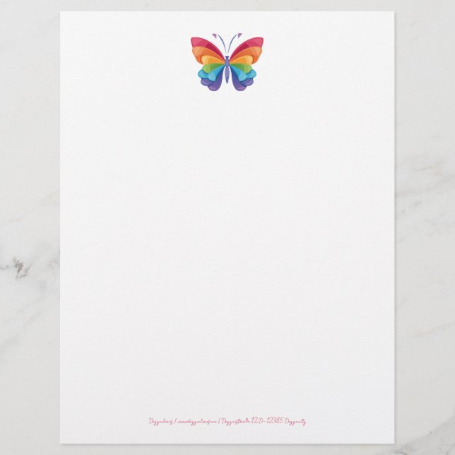 Papier Papillon Faire chaque message prendre le vol (Devant)