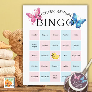 Papier papillon Genre Reveval Party Bingo Jeu
