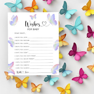 Papier Papillon - Jeu de fête   souhaits pour bébé