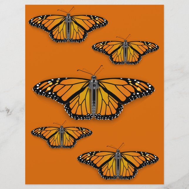 Papier papillon monarque (Devant)