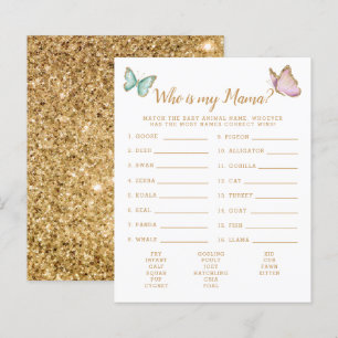 Papier Papillon qui est mon jeu de Baby shower maman