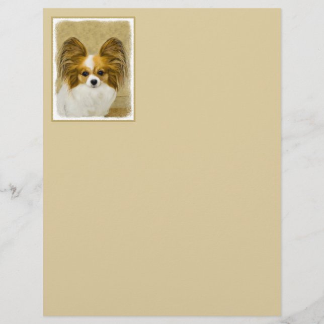 Papier Papillon (Tri Hound) Peinture - Art de Chien Origi (Devant)