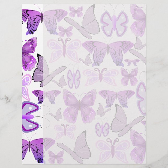 Papier Papillons de sensibilisation au pourpre (Devant)
