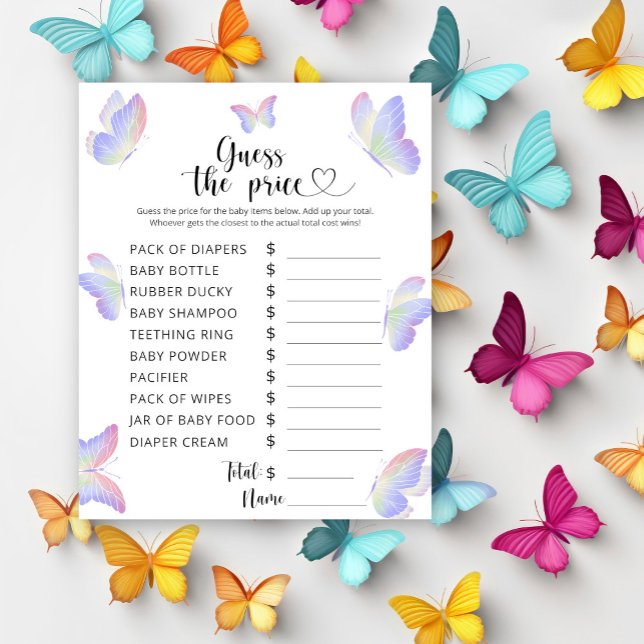 Papier Papillons - Devinez le prix ! Jeu (Créateur téléchargé)