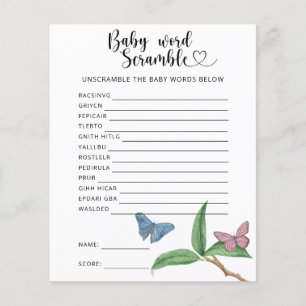 Papier Papillons - Jeu de mots mêlés pour bébé