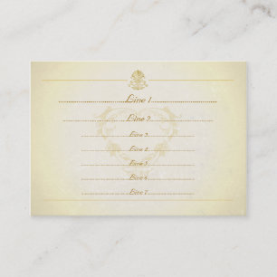 Papier parcheminé vintage de cartes de visite