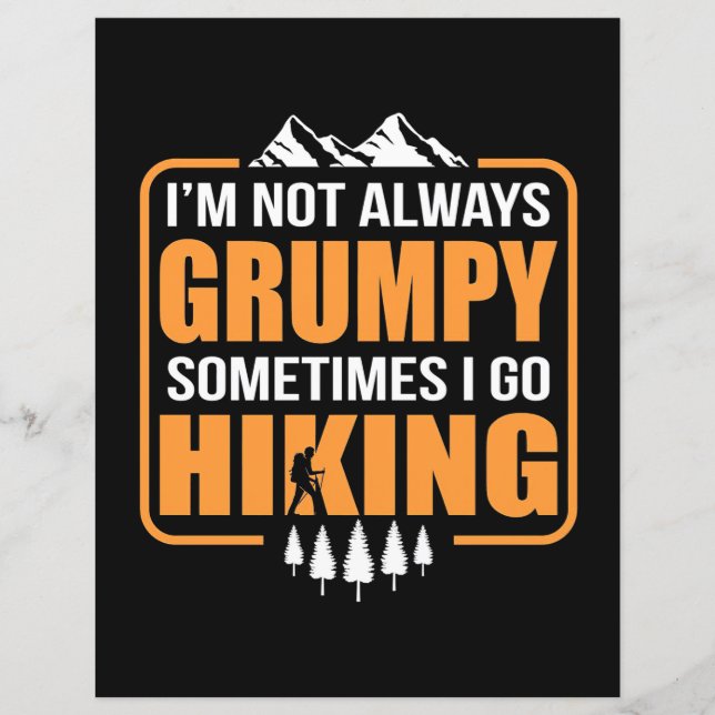 Papier Parfois, je vais Randonnée (Devant)