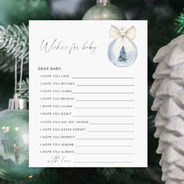 Papier Partie d'hiver | voeux pour le jeu pour bébé (Créateur téléchargé)