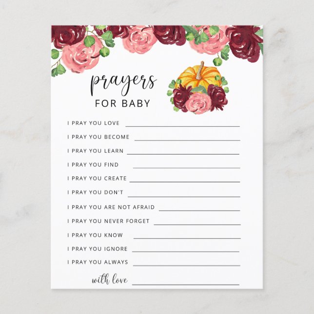 Papier Partie | prières pour bébé (Devant)