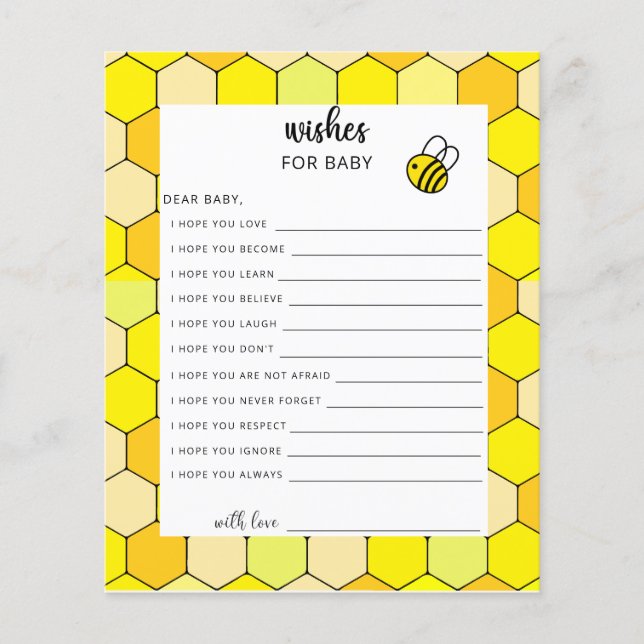 Papier Partie | voeux pour bébé (Devant)