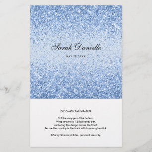 Papier Parties scintillant bleu clair Confetti Candy Bar
