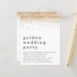 Papier Parties scintillant Budget Golden Wedding Party In