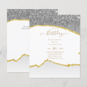 Papier PARTIES SCINTILLANT BUDGÉTAIRE Glam Agate Jolie fi