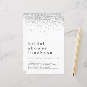 Papier Parties scintillant budgétaire Invitation du déjeu