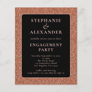 Papier Parties scintillant budgétaire Rose Gold Black Eng