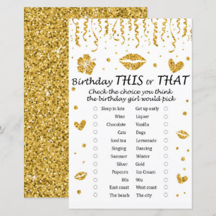 Papier Parties scintillant d'or Anniversaire de ce ou ce 
