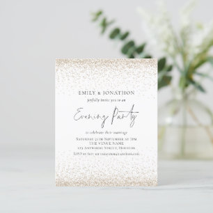 Papier PARTIES SCINTILLANT d'or léger BUDGET Invitation s