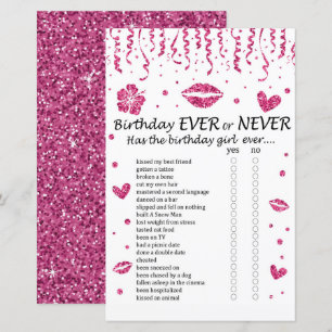 Papier Parties scintillant rose Anniversaire Jamais ou ja