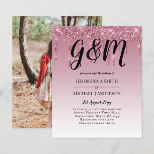 Papier PARTIES SCINTILLANT rose BUDGET Invitations de mar