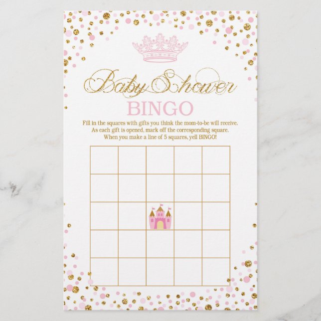 Papier Parties scintillant Tiara Royal Princess Baby show (Devant)