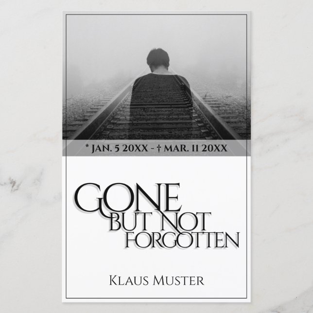 Papier Partis, mais pas oubliés - brillants (Devant)