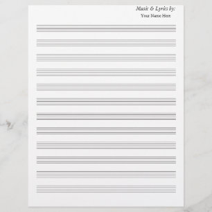 Papier Partition blanche Musique blanche 12 Étoiles sans 
