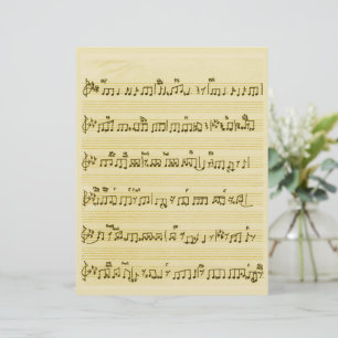 Papier Partition Musique Notes de chansons Antique Feuill