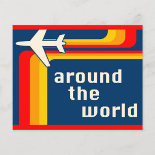 Papier partout dans le monde, rayures rétro