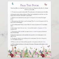 Passer Le Poème | Baby shower Floral violet rose